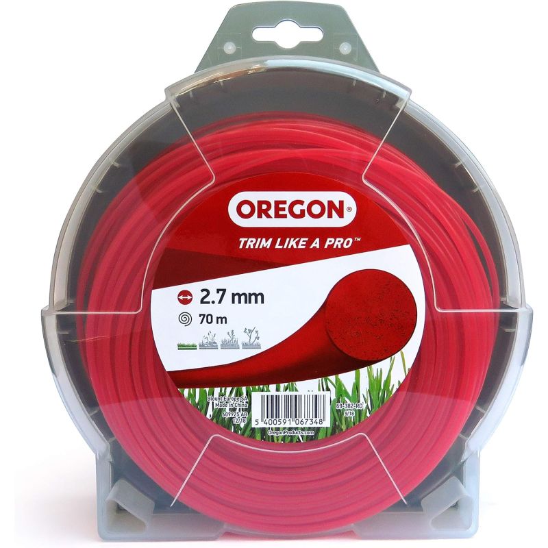 Freischneiderschnur, rund, Nylon, rot, ø 2.7mm/70m Oregon 69-382-RD