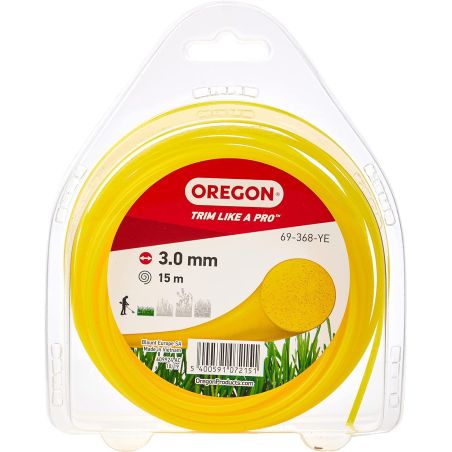 Hilo para desbrozadora Redondo Nylon Amarillo ø 3.0mm/15m Oregon 69-368-YE