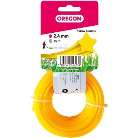 Hilo para desbrozadora Etoile Nylon Amarillo ø 2.4mm/15m Oregon 69-452-Y