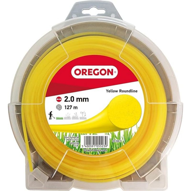 Hilo para desbrozadora Redondo Nylon Amarillo ø 2.0mm/127m Oregon 69-358-Y