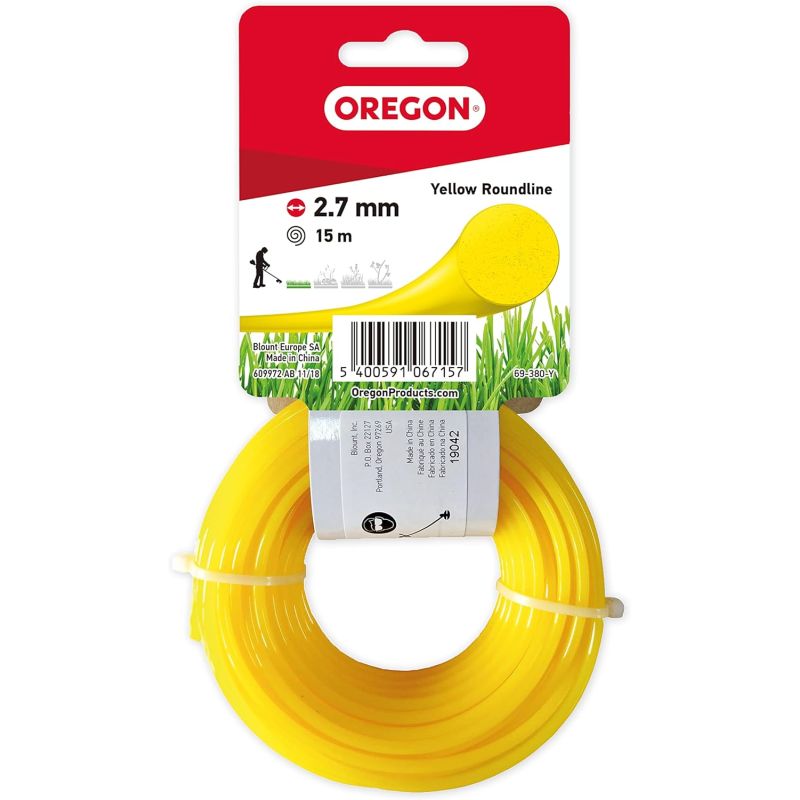 Fil débroussailleuse Rond Nylon Jaune ø2.7mm/15m Oregon 69-380-Y