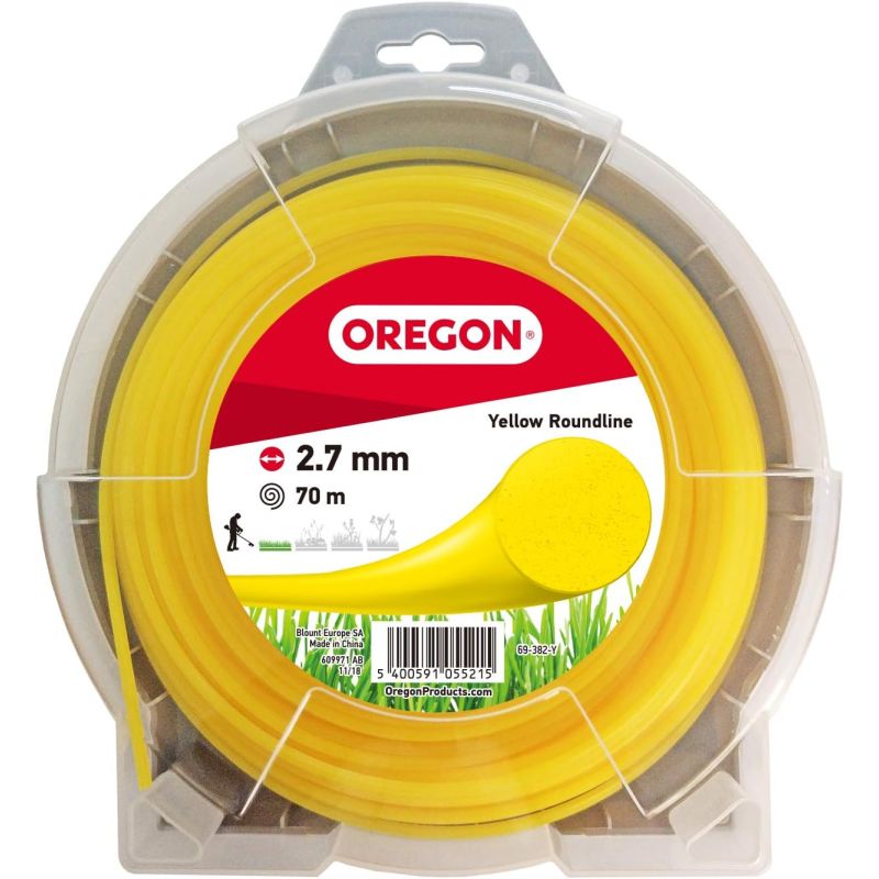 Fil débroussailleuse Rond Nylon Jaune ø2.7mm/70m Oregon 69-382-Y