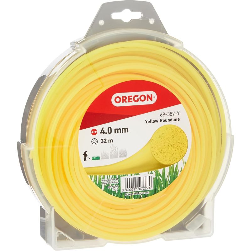 Hilo para desbrozadora Redondo Nylon Amarillo ø 4.0mm/32m Oregon 69-387-Y