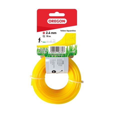 Linha Roçadeira Quadrada Nylon Amarelo ø 2.4mm/15m Oregon 69-412-Y