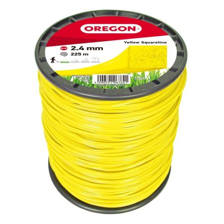 Hilo para desbrozadora Cuadrado Nylon Amarillo ø 2.4mm/225m Oregon 69-415-Y