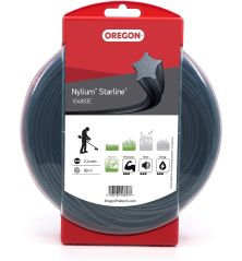 Fil débroussailleuse Etoile Nylium Starline Noir ø2.4mm/90m Oregon 104883E
