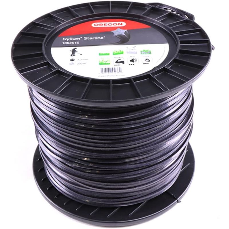 Bosmaaier draad Ster Nylium Starline Zwart ø3.3mm/200m Oregon 106361E