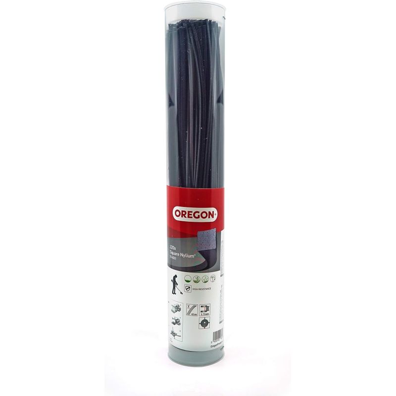 Fio para roçador Quadrado Nylium Preto ø3,75mm/42cm Oregon 514820