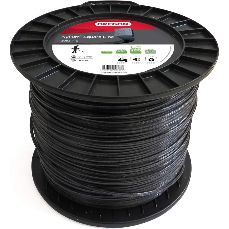 Fil débroussailleuse Carré Nylium Noir ø3.75mm/100m Oregon 295314E