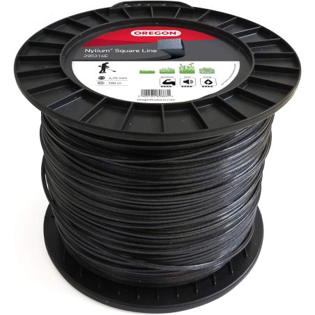 Brushcutter line Square Nylium Black ø 3.75mm/100m Oregon 295314E