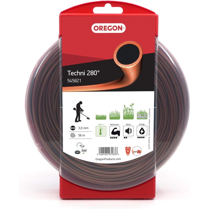 Ronde Bosmaaier Draad Techni 280° Bruin/Zwart ø3.0mm/56m Oregon 545821