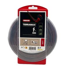 Linha de roçadeira oval torcida Terramax Vermelho/preto ø2,7 mm/56m Oregon 636779