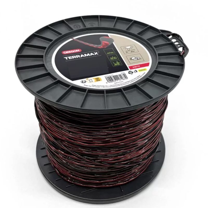 Freischneiderfaden Ovaler gedrehter Terramax Rot/Schwarz ø4 mm/128m Oregon 636771