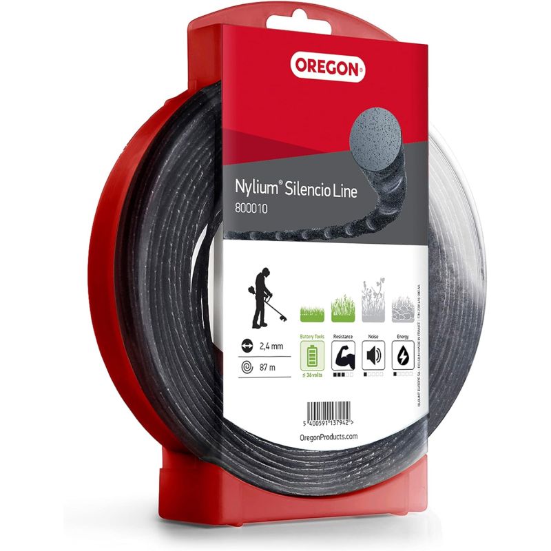 Freischneider-Faden Runder Twist Nylium Silencio Schwarz ø2,4mm/87m Oregon 800010