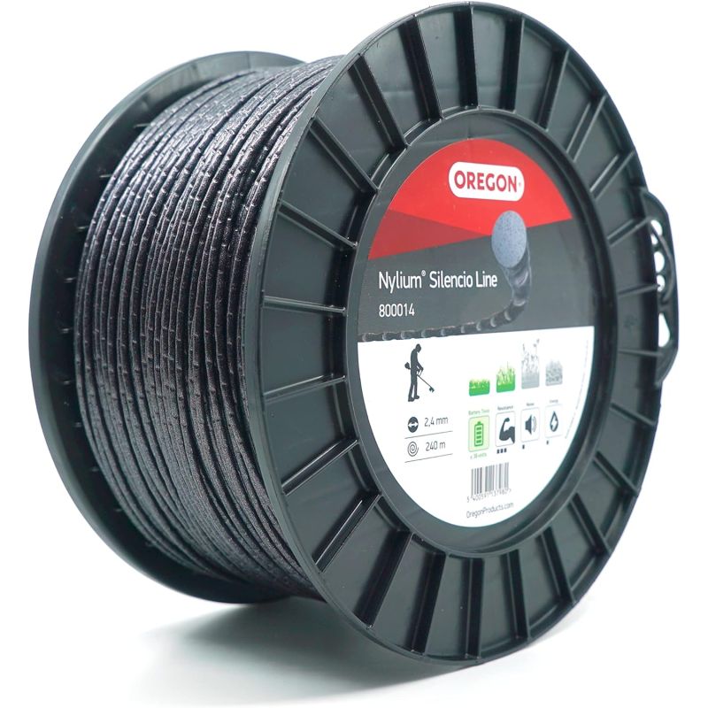 Oregon 800014 Ronde Gedraaide Nylium Silencio Zwarte Trimmer Draad ø2,4mm/240m