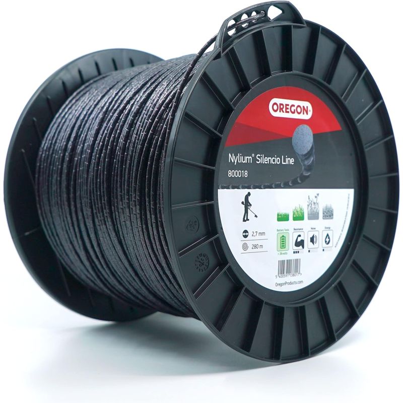 Bosmaaier Draad Rond Gedraaid Nylium Silencio Zwart ø2.7mm/280m Oregon 800018