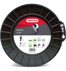 Linha Roçadora Redonda Duoline Transparente/Preto ø 2.7mm/140m Oregon 545829