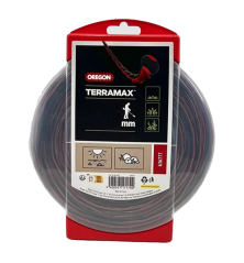 Fil débroussailleuse Ovale torsade Terramax Rouge/noir ø3 mm/44m Oregon 636778