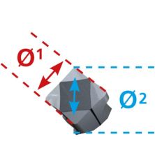 Freischneiderschnur Quadratische Flexi-Klinge Schwarz/Grau ø 2.7mm/47m Oregon 111081E