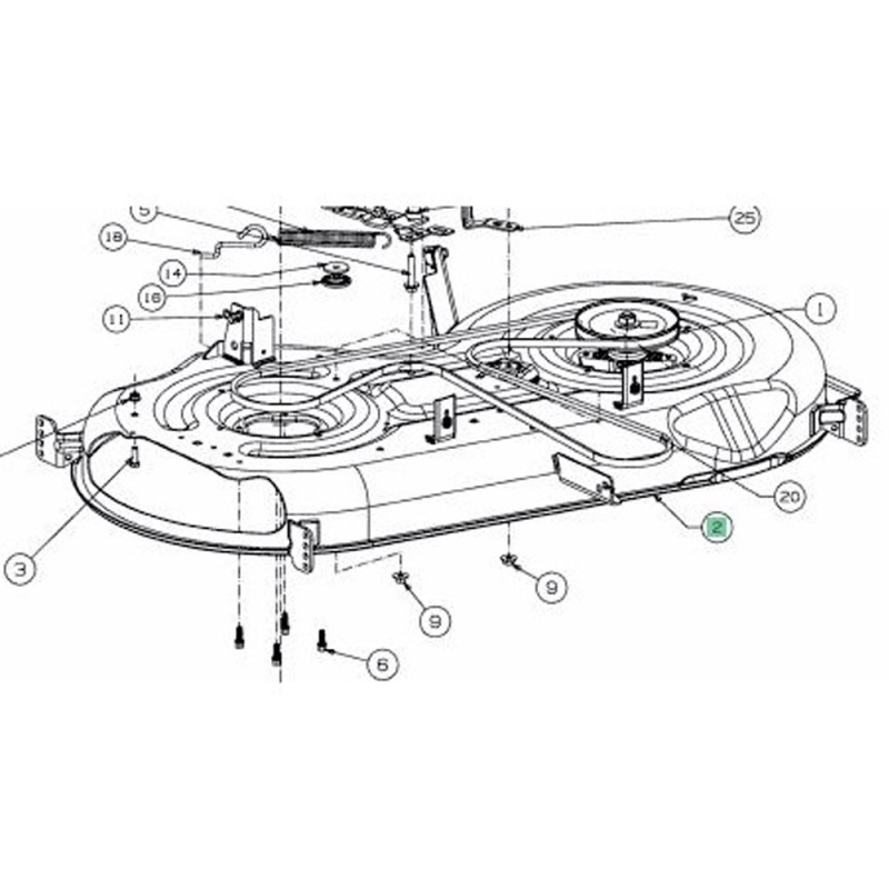 Piatto di taglio MTD 117 cm 683-05432A-S, 68305432AS