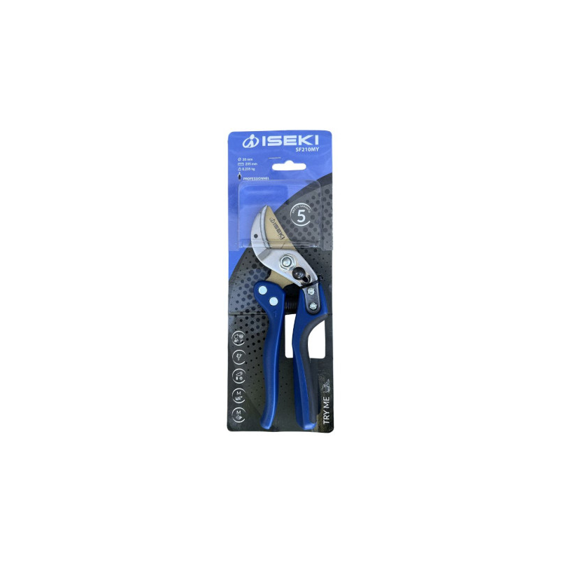 Tesoura de Poda ISEKI - SF210MY teflon contra-lâmina tipo bigorna para uso profissional Tesoura de Poda ISEKI - SF210MY teflon contra-lâmina tipo bigorna para uso profissional