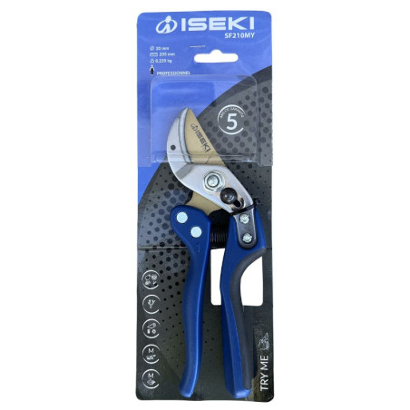 Tesoura de poda ISEKI - SF210MY teflon contra lâmina tipo bigorna para uso profissional