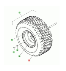 BAND Achter 20.5 X 8.00-8 4PR P512 TURF CHEVRON