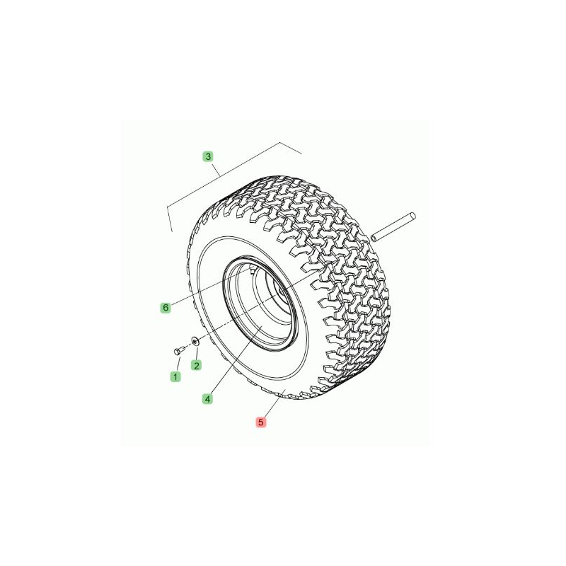BAND Achter 20.5 X 8.00-8 4PR P512 TURF CHEVRON