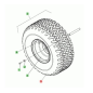 BAND Achter 20.5 X 8.00-8 4PR P512 TURF CHEVRON