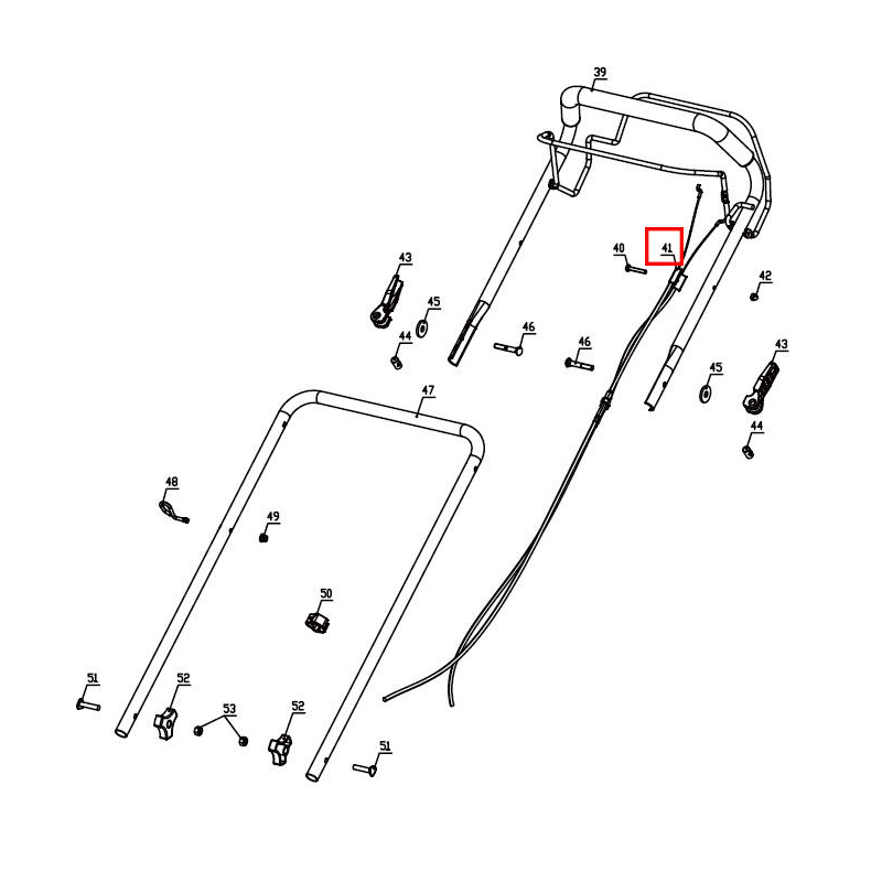 ENSEMBLE CABLE TRACTION + FREIN MOTEUR - 1004128001