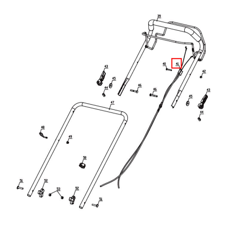 ENSEMBLE CABLE TRACTION + FREIN MOTEUR - 1004128001