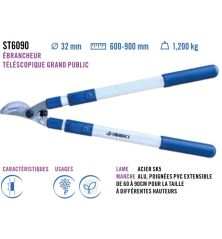 Sécateur ISEKI - ST6090 manche télescopique à usage particulier