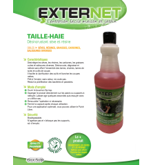 Désincrustant Nettoyant sève et résine Externet 0177AA 1L - EXTERNET - Tailler et Couper - Jardin Affaires
