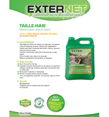 Désincrustant Nettoyant sève et résine Externet 0177AK 5L - EXTERNET - Tailler et Couper - Jardin Affaires