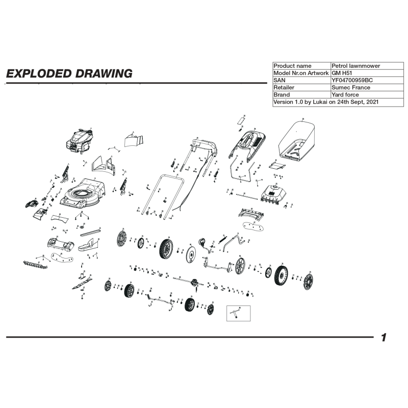 Cam Handle - 1251019002 for GM H51, GM B46C