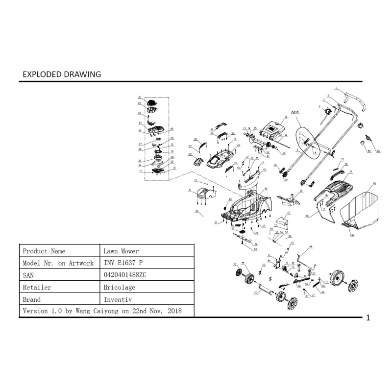 Décoration L - 1053904001 pour INV E1637 P, INV E1334 P, INV B4037 P, INV B4037 P2