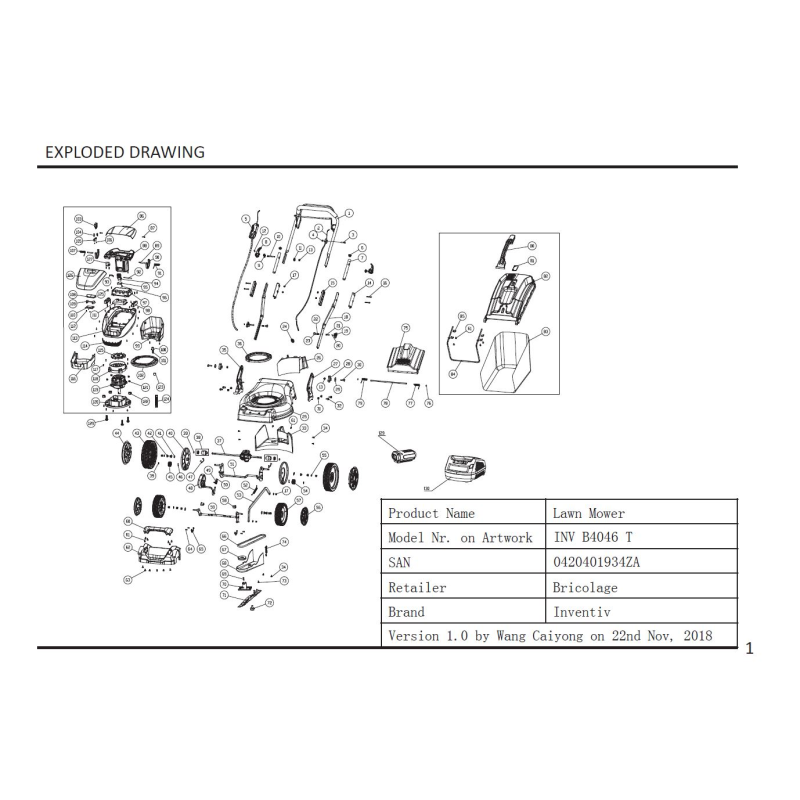 Parafuso - 2601132001 para INV B4046 T, INV B4046 T2B
