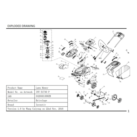 Couvre-langue pour INV E1740 P