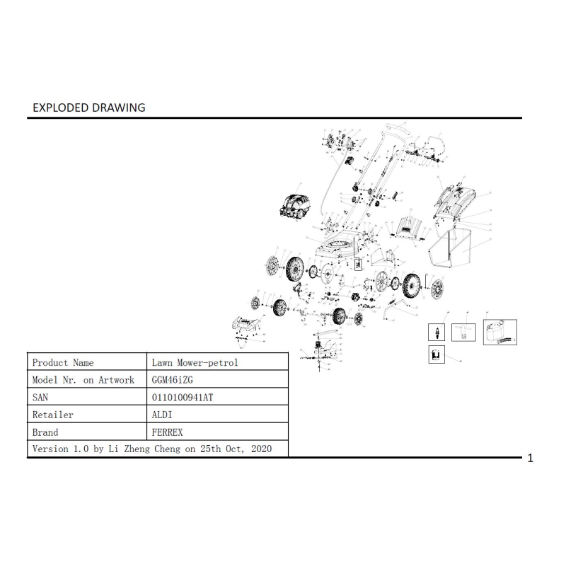 Levier de verrouillage rapide - 1251019007 pour GGM 46 IZG
