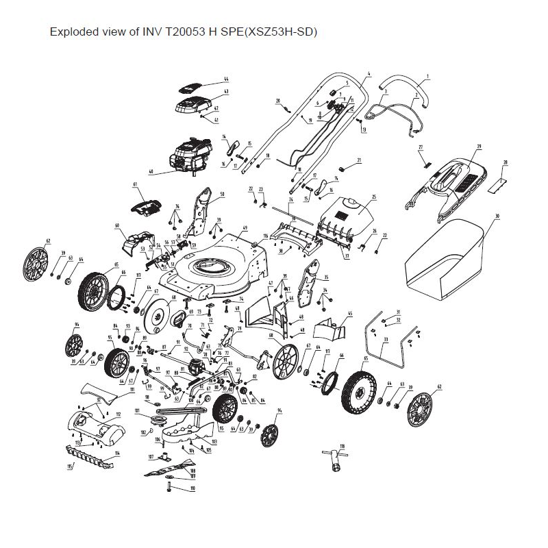 Oberer Griff - 1003197000 für INV T20053 H SPE, INV T20053 SPE