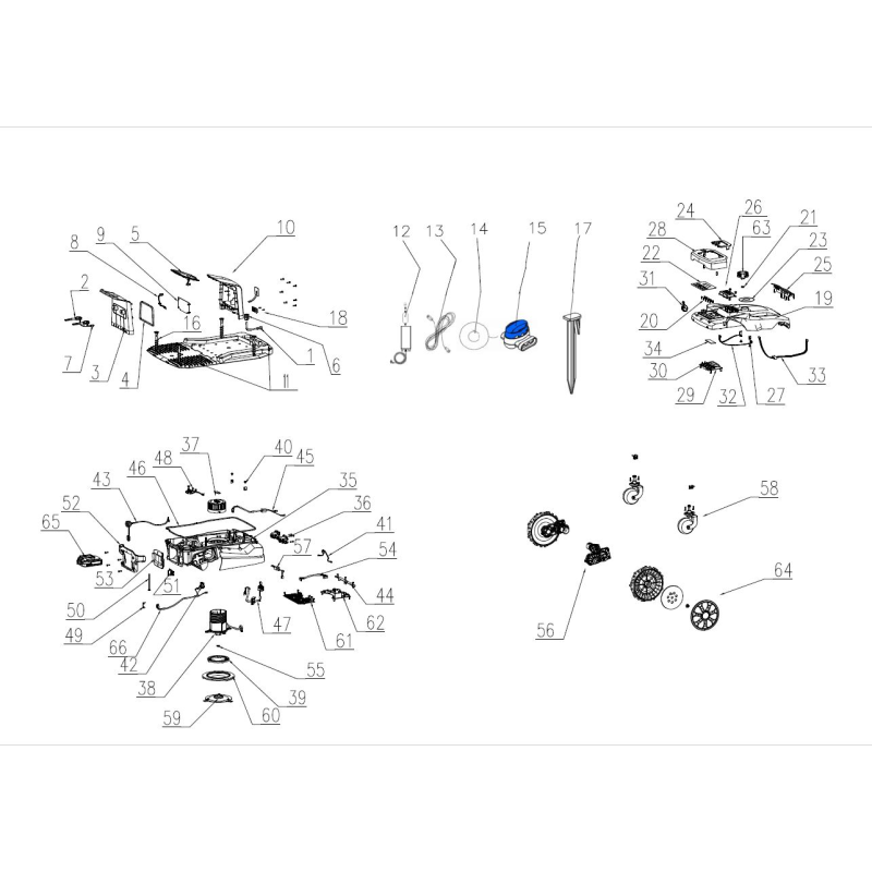 Mähwerk-Motoreinheit - Typ XP - 2344C00020 für MB 800