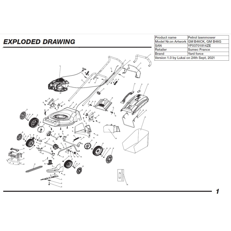 B&S 500E Engine - 10011680061 for GM B46CK