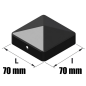 Paalkap, paalkapje MERMIER per set van 2 - 70x70 mm