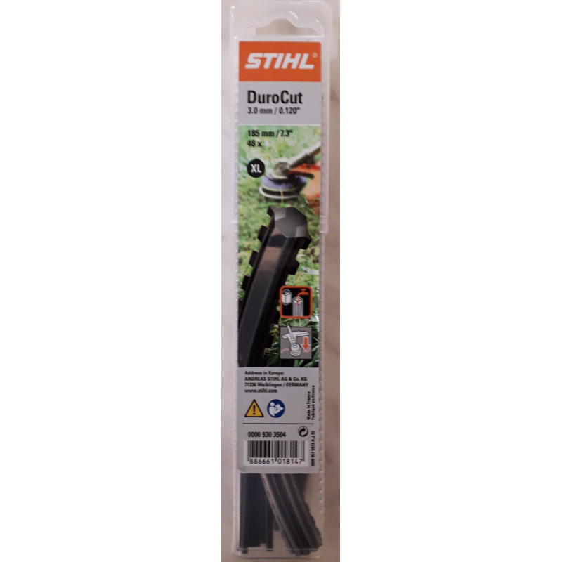 Lines for Durocut 20-2 and 40-2 Size XL STIHL brushcutter 00009303504 - 3 mm - 48 toothed lines