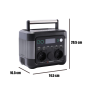 Estação de energia portátil de 300 W - Bateria recarregável Yard Force Estação de energia portátil de 300 W - Bateria recarregável Yard Force