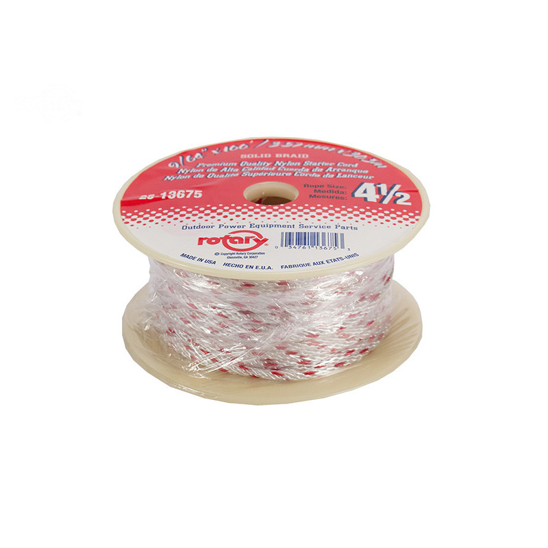 Corde de démarrage no.4-1/2) diam. 9/64'/3,5mm x 100'/30,5m rouleau 100' solide tresse rouge tracer nylon roperacer