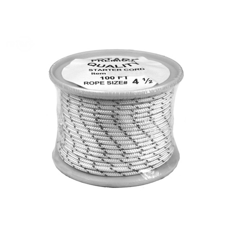 Corde de démarrage (no.3-1/2) diam. rouleau de 7/64'/2,7mm x 100'/30,5m cordon économique de 100' - fabriqué en