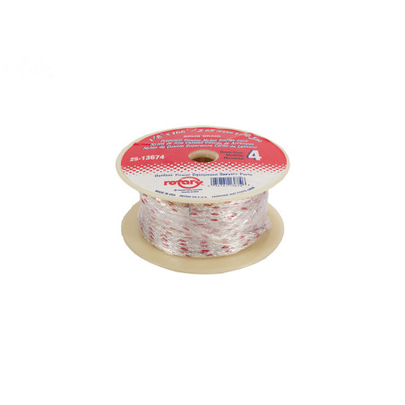 Corde de démarrage (no.4) diam.1/8'/3,0mm x 100'/30,5m rouleau 100' tresse solide rouge traceur corde en nylon corde en