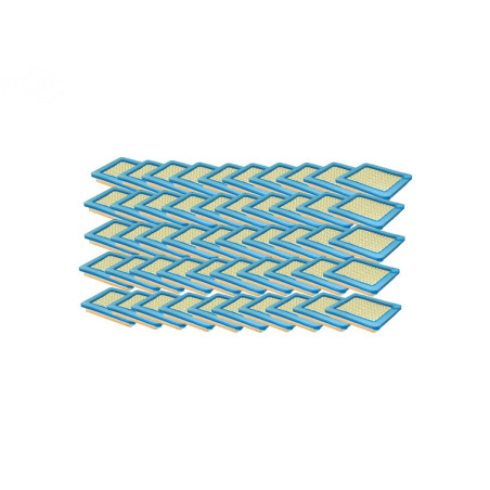 Rotary 15734 - Luftfilter (Platte) Großpackung (50 Stück 2838) BS ersetzt BS 491588s