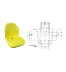 Rotary 13358 - High-back seat 20' sub yellow